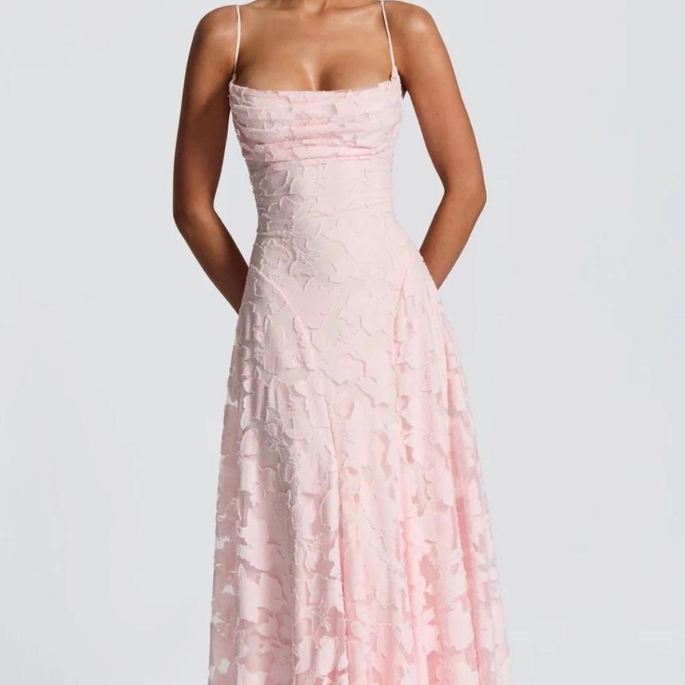 Elegant Pink Floral Dress